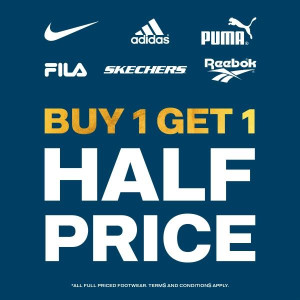 Buy one, get one half price
